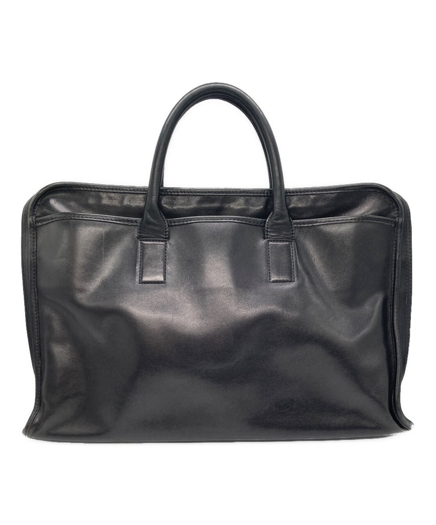 中古・古着通販】PORTER (ポーター) レザーブリーフケース ブラック