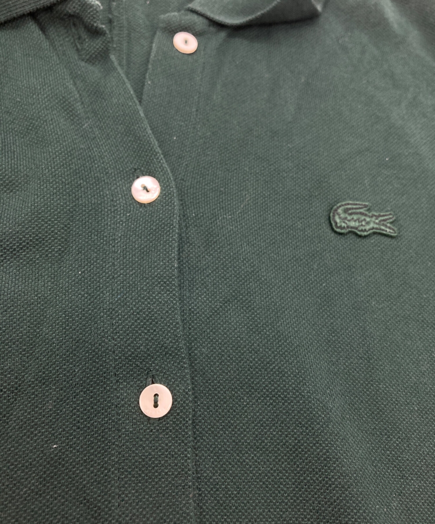 中古・古着通販】LACOSTE (ラコステ) 襟付きワンピース グリーン