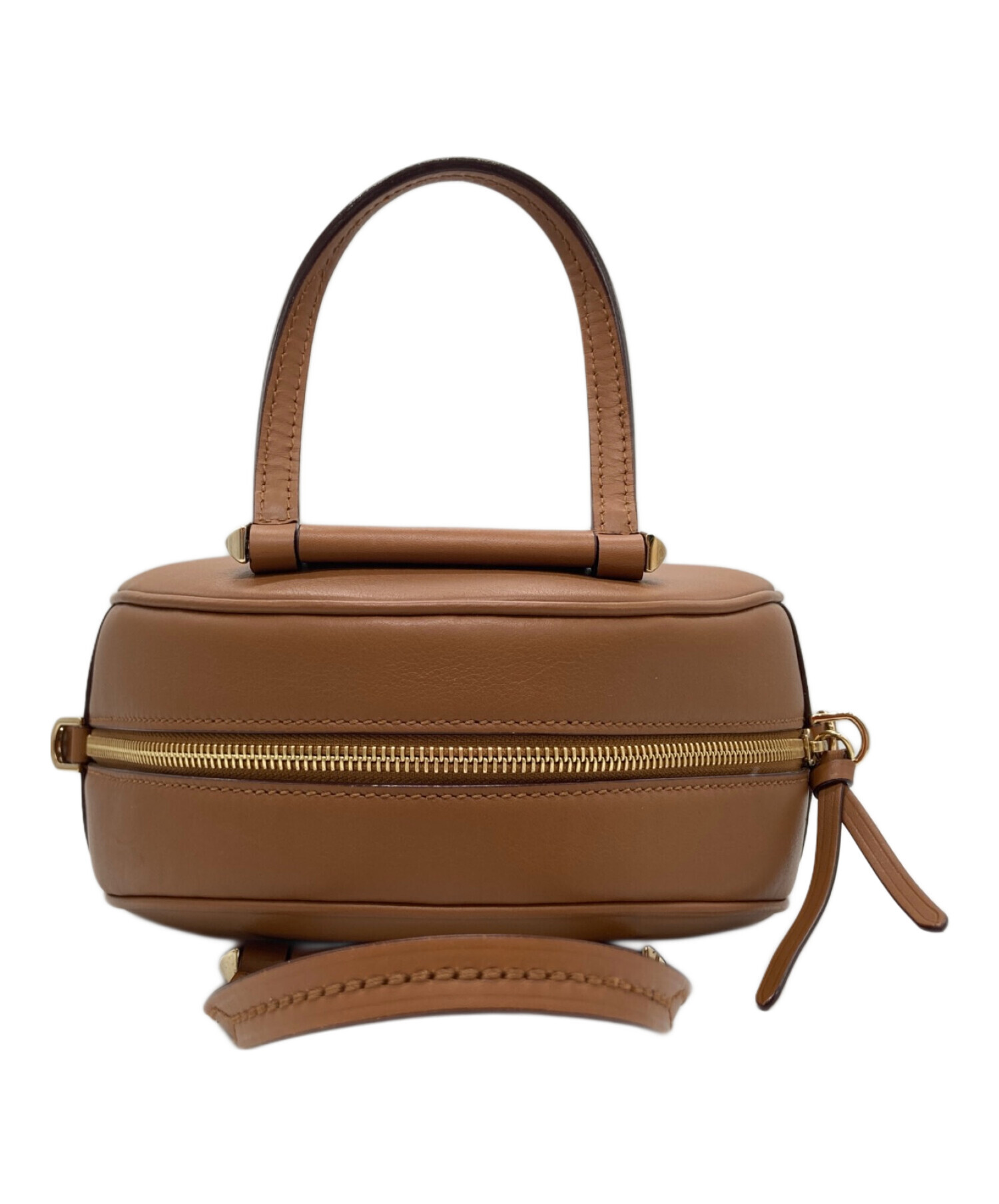 JIMMY CHOO ブラウンレザーショルダーバッグ 中古・古着通販】JIMMY CHOO (ジミーチュウ) 2WAYハンドバッグ