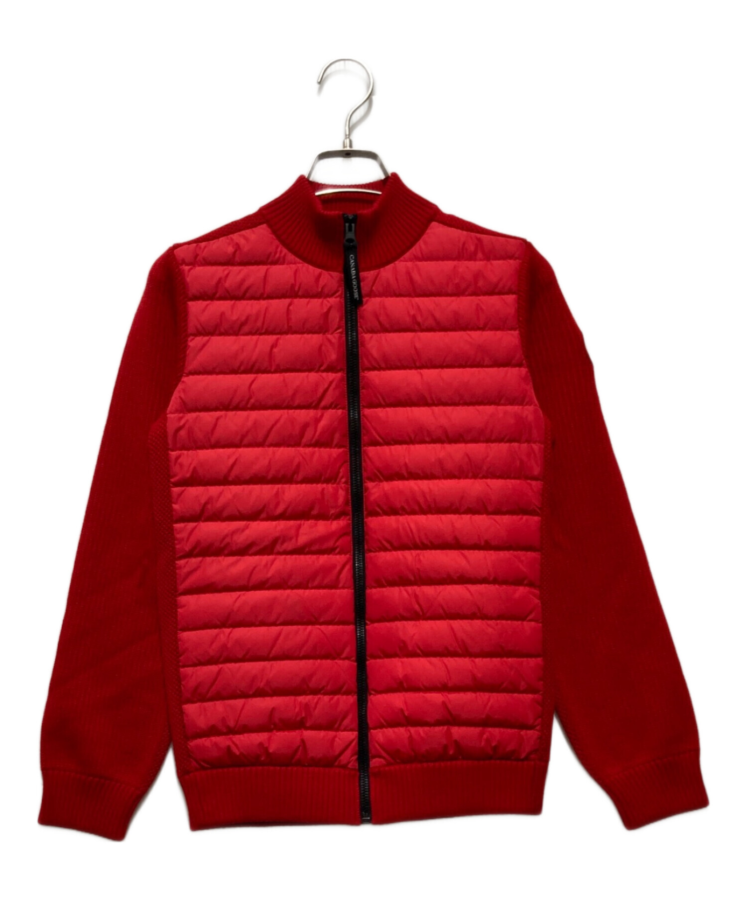 カナダグースハイブリッジニットジャケット 赤　Sサイズ 中古・古着通販】CANADA GOOSE (カナダグース) YOUTH HYBRIDGE Knit