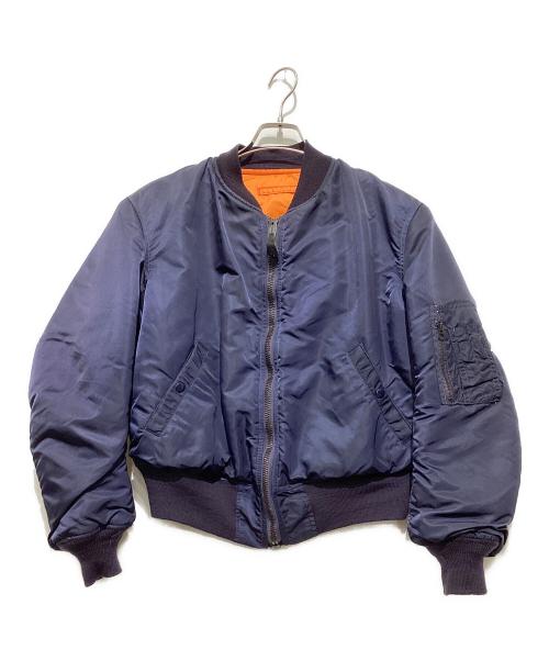 ALPHA MA1 フライトジャケット ネイビー M 中古・古着通販】ALPHA (アルファ) 70's MA-1フライトジャケット