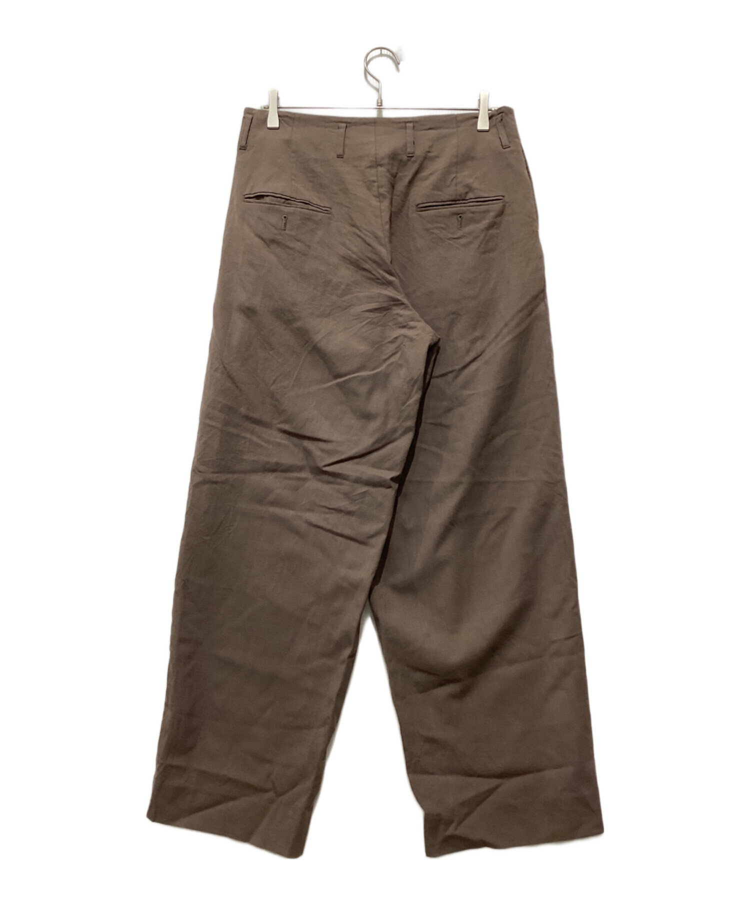中古・古着通販】Rich I (リッチアイ) 3 TUCK TROUSERS ブラウン