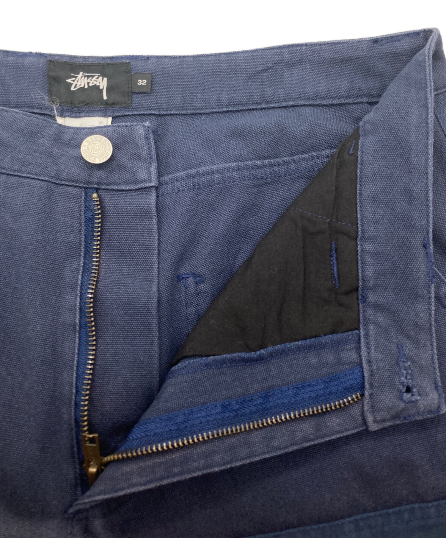 中古・古着通販】stussy (ステューシー) ダブルニーパンツ ネイビー 