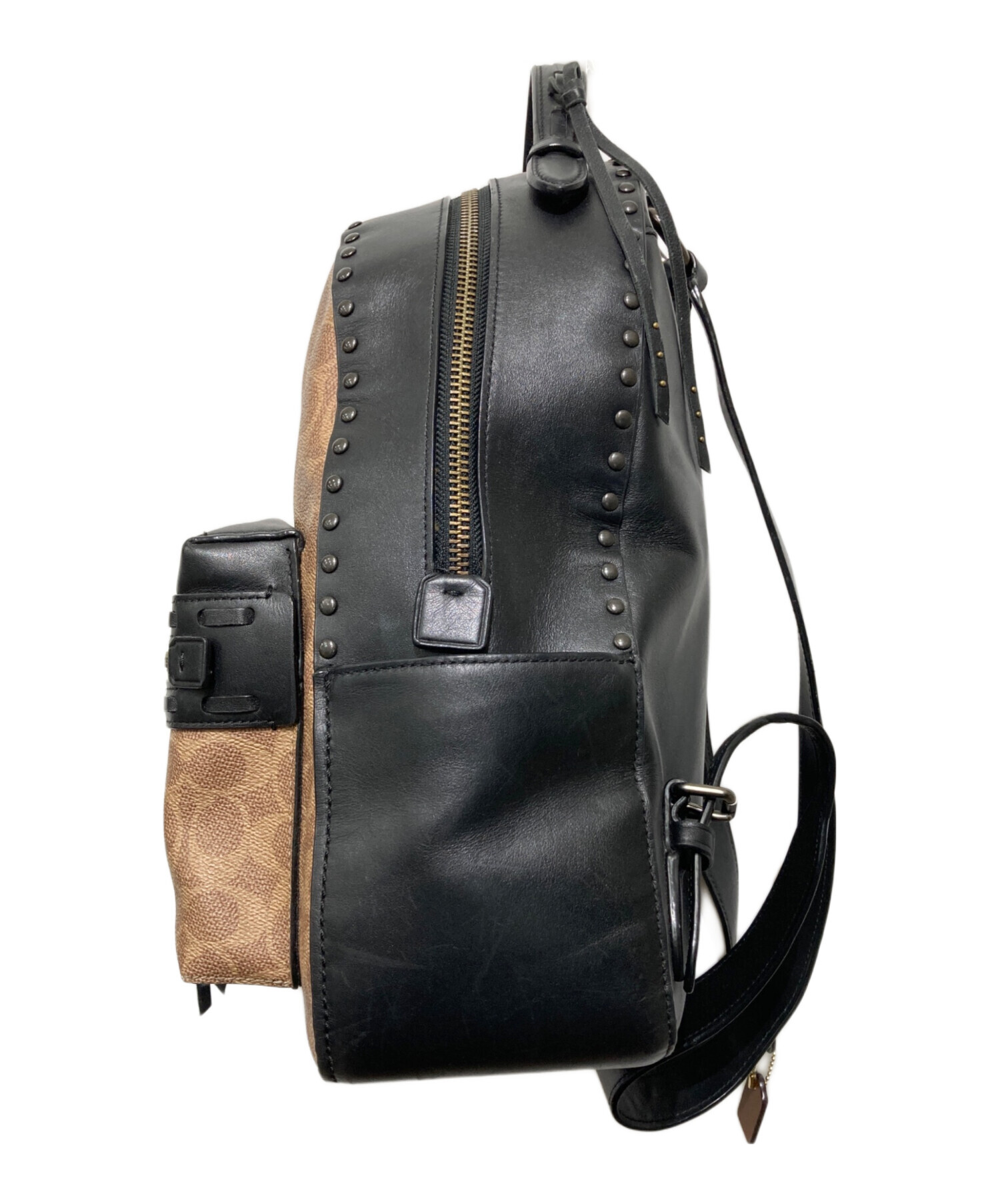 中古・古着通販】COACH (コーチ) リュック ブラウン×ブラック