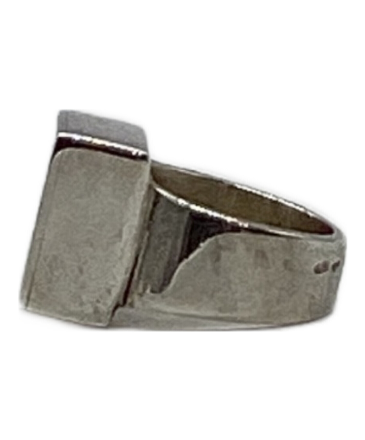 中古・古着通販】GUCCI (グッチ) スクエアシグネットリング シルバー