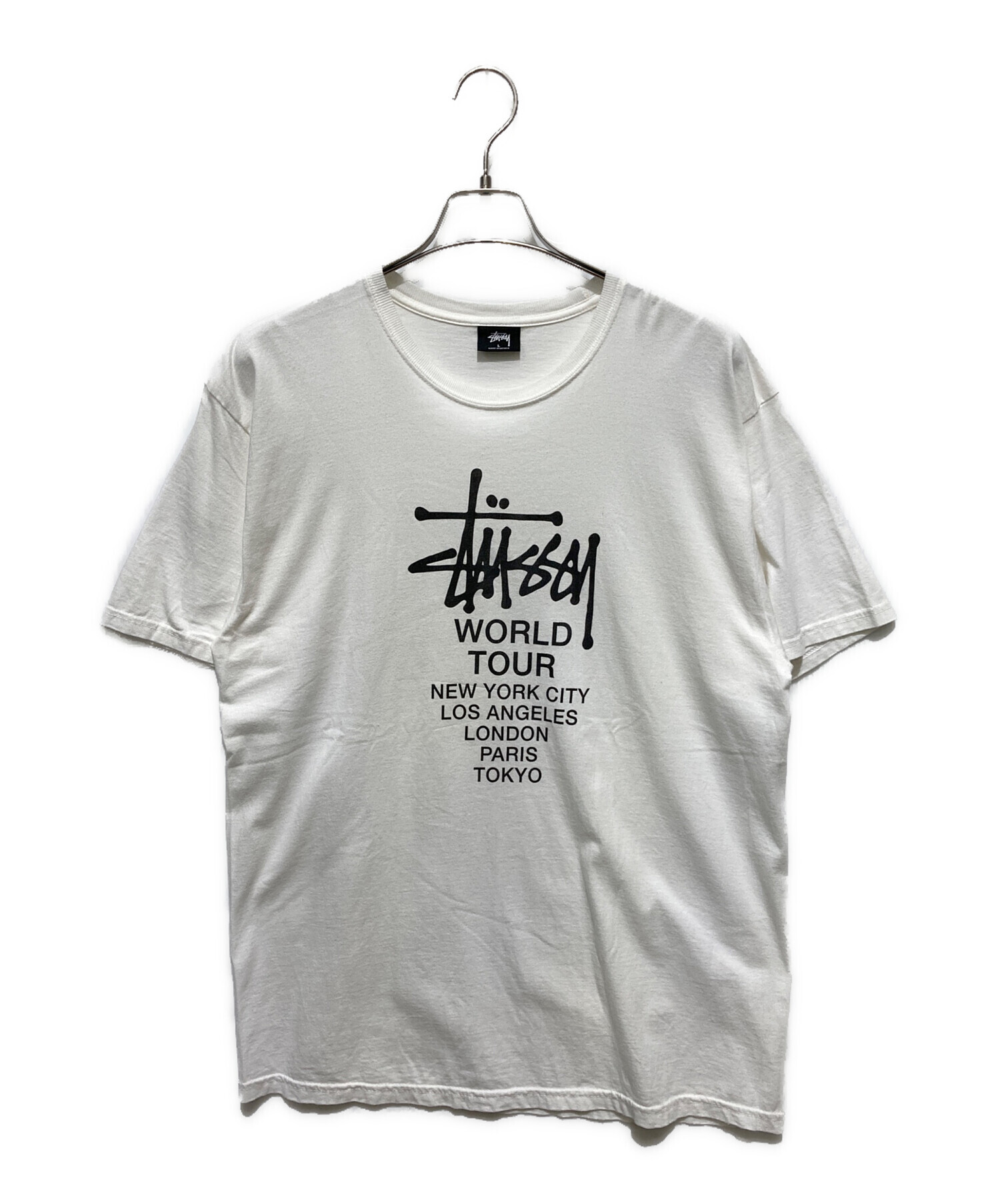 中古・古着通販】stussy (ステューシー) プリントTシャツ ホワイト 