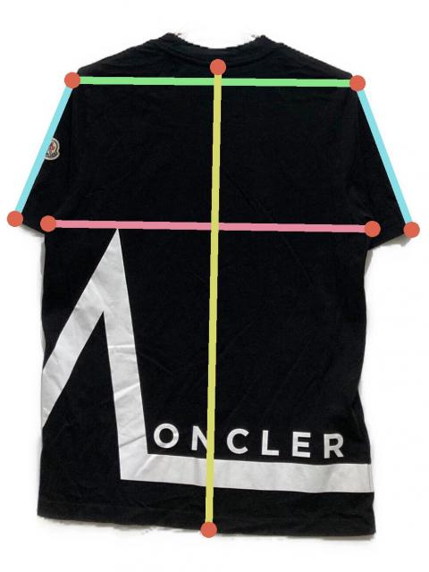 中古・古着通販】MONCLER (モンクレール) ロゴTシャツ ブラック サイズ