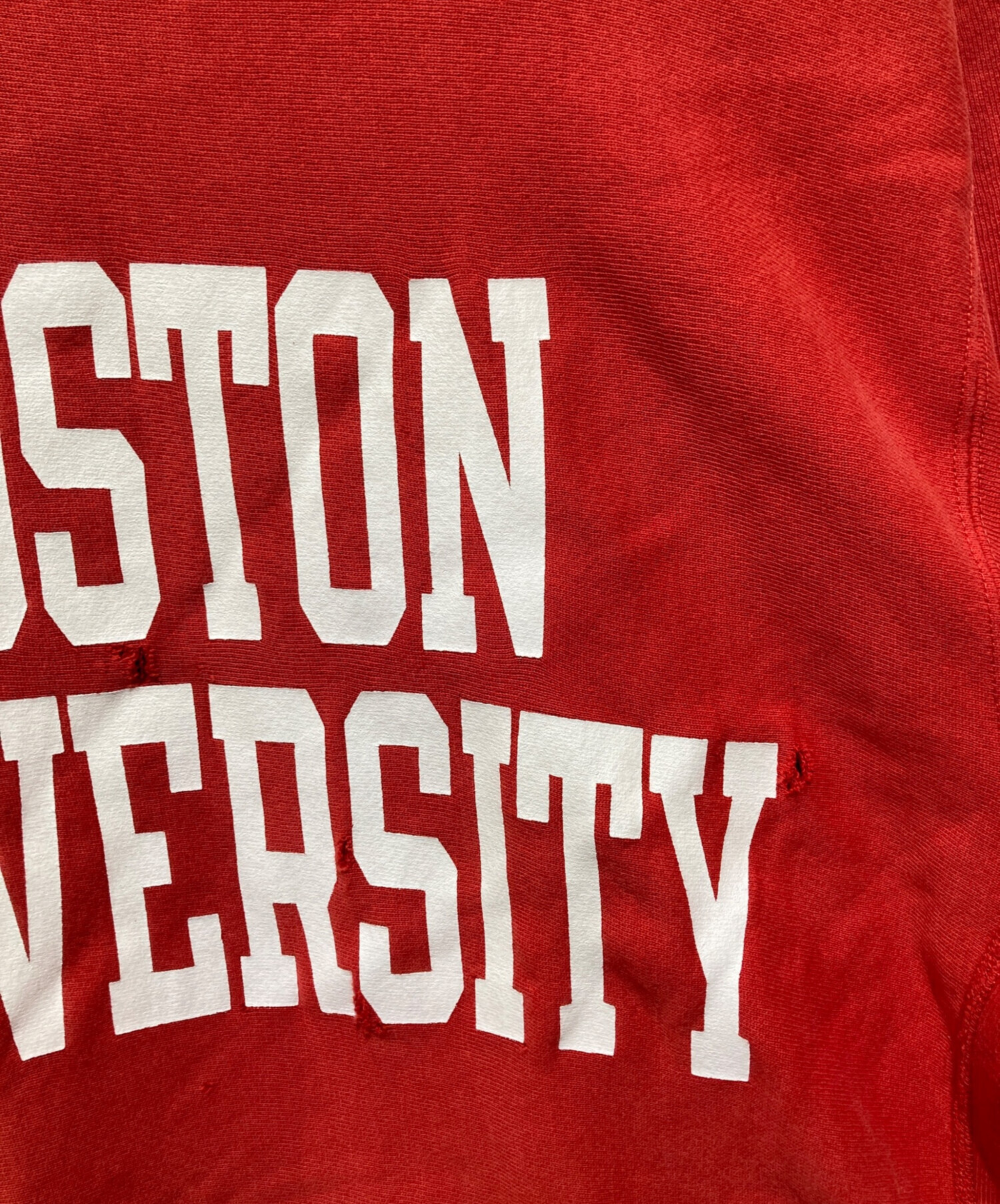 美品】チャンピオン リバースウィーブ カレッジロゴ スウェット 赤 2段