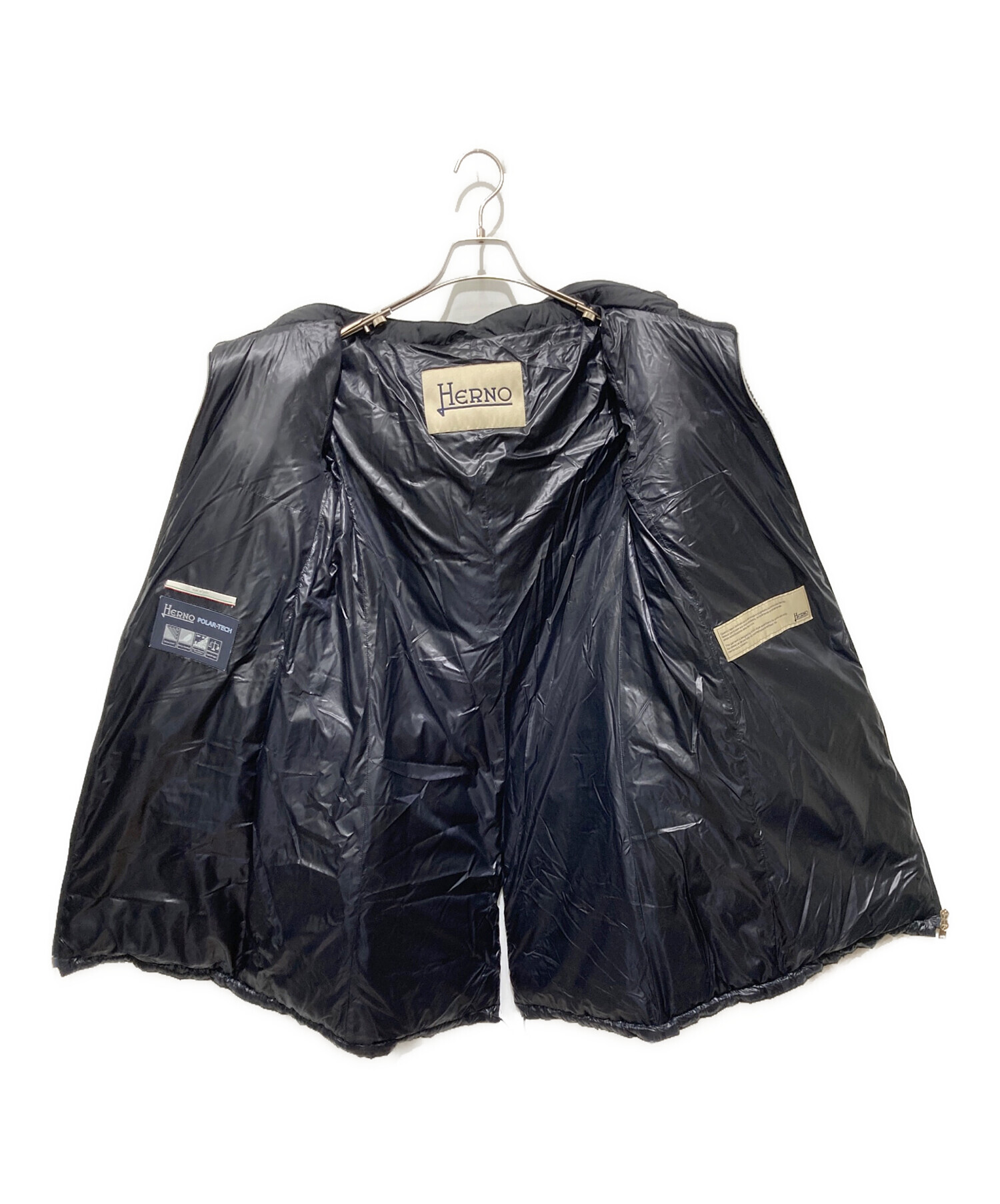 中古・古着通販】HERNO (ヘルノ) ロングダウン切替コート ブラック