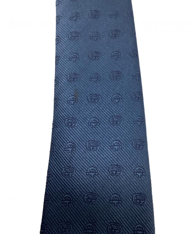 中古・古着通販】GUCCI (グッチ) シルクネクタイ ネイビー サイズ:不明