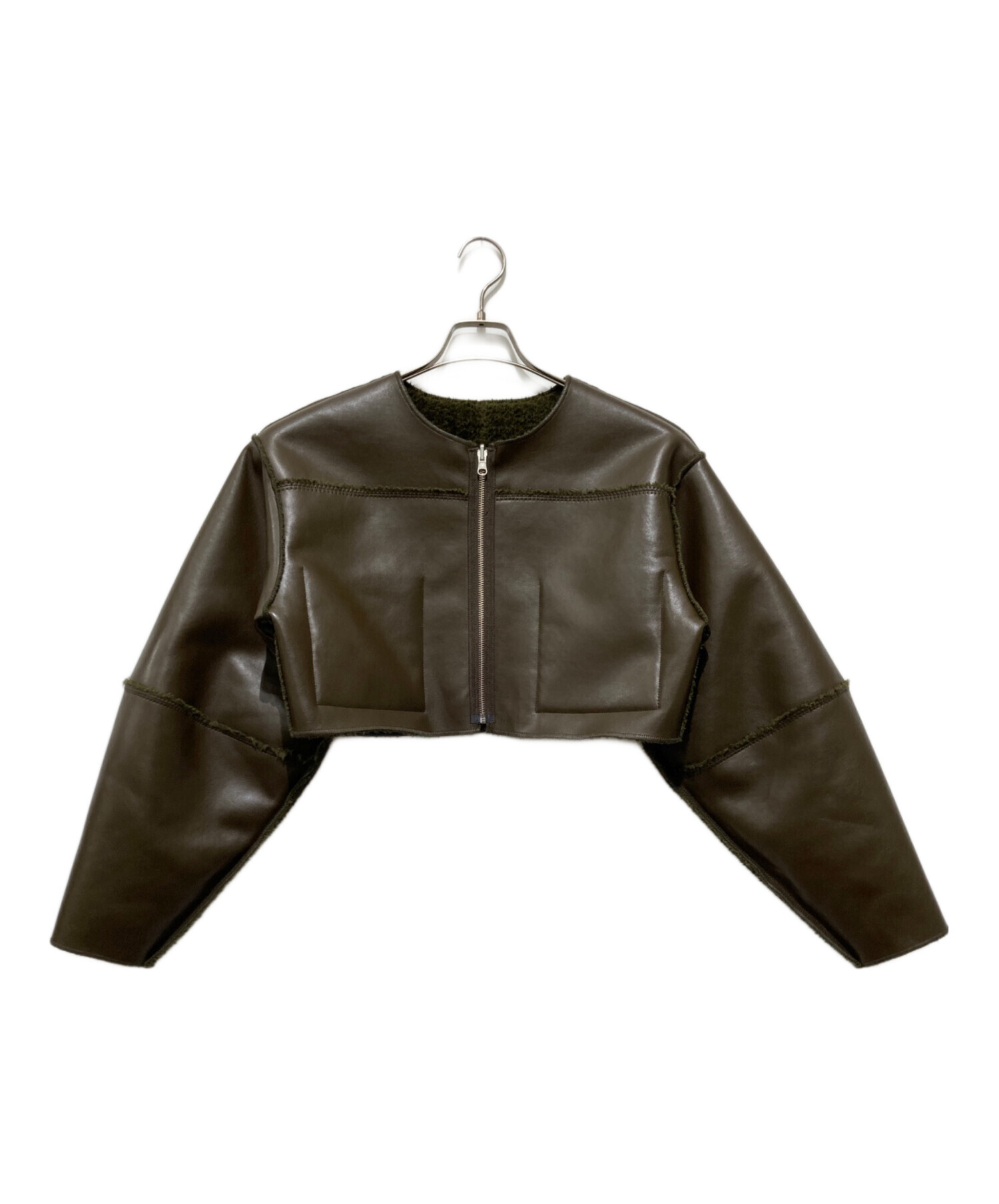 中古・古着通販】Ameri (アメリ) ボアカラーレスリバーシブルショート