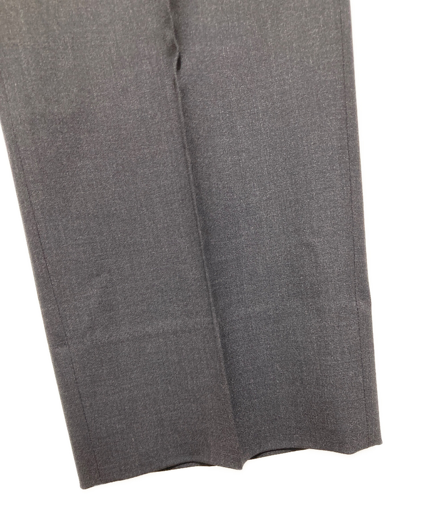 美品 アルマーニコレツォーニ ワイド スラックス 48 ダークグレー 光沢あり 中古・古着通販】ARMANI COLLEZIONI (アルマーニ コレツィオーニ