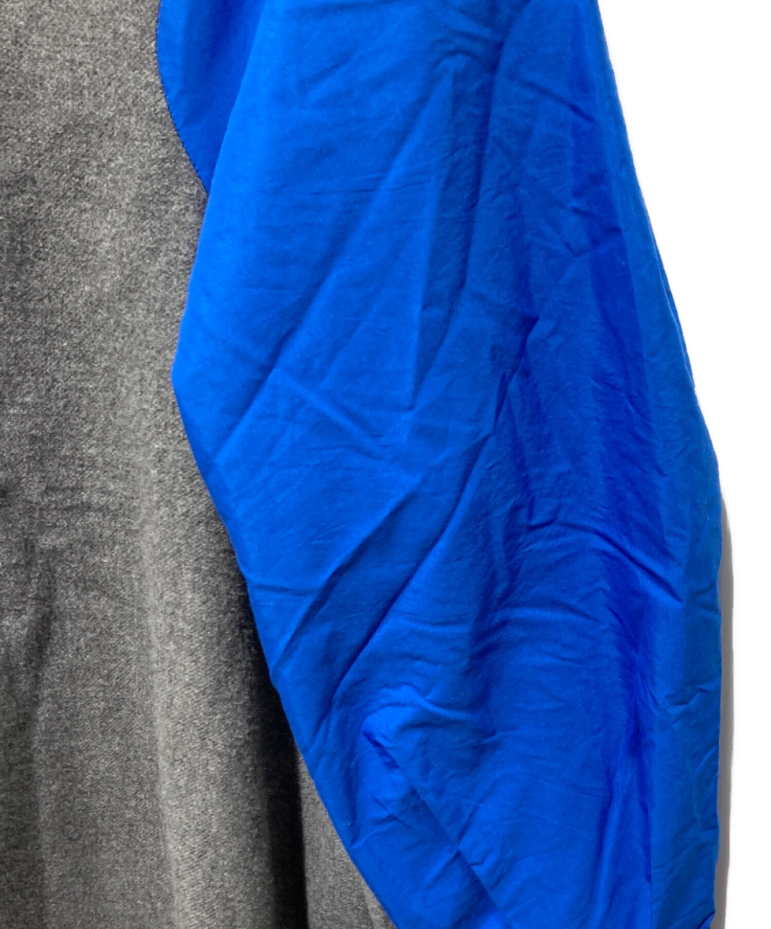 中古・古着通販】ENFOLD (エンフォルド) COMBI PULLOVER ブルー×グレー