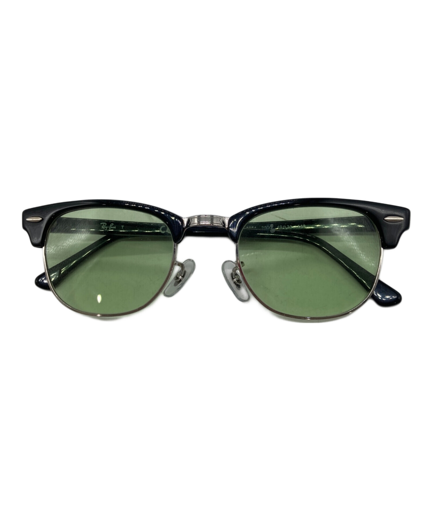 希少 レイバンサングラス 砂打ち 刻印有 Ray-Banブラック グリーンレンズ 中古・古着通販】RAY-BAN (レイバン) カラーレンズサングラス ブラック