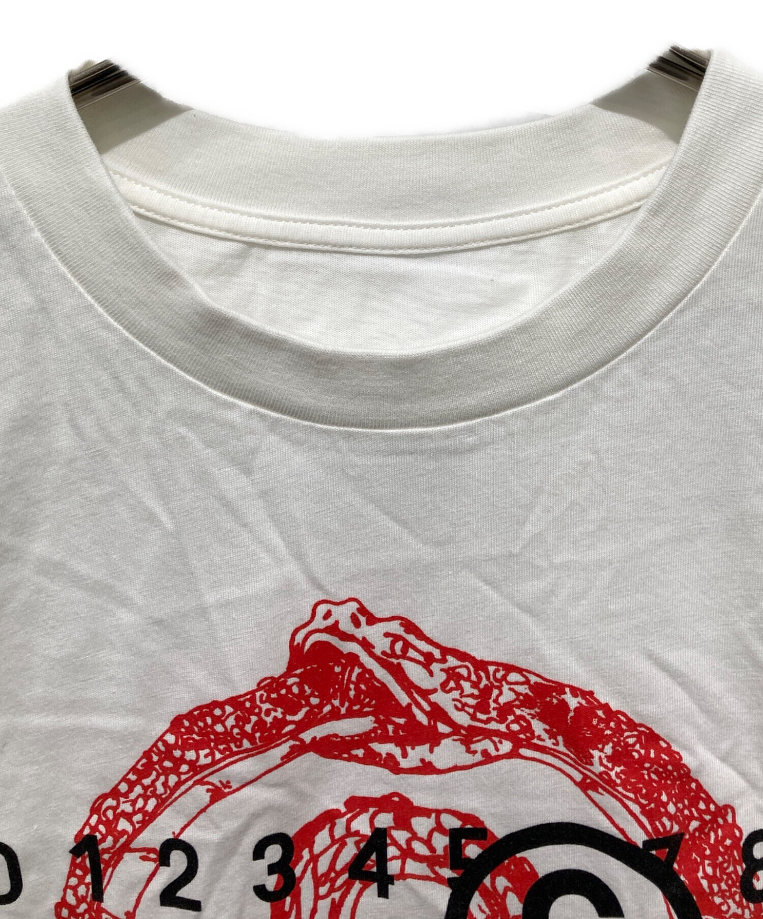 良品 Maison Margiela 1 メゾンマルジェラ ショートスリーブ ポロシャツ カットソー サイズM ホワイト レディース 古着 中古 USED 良品 Maison Margiela 1 メゾンマルジェラ ショートスリーブ