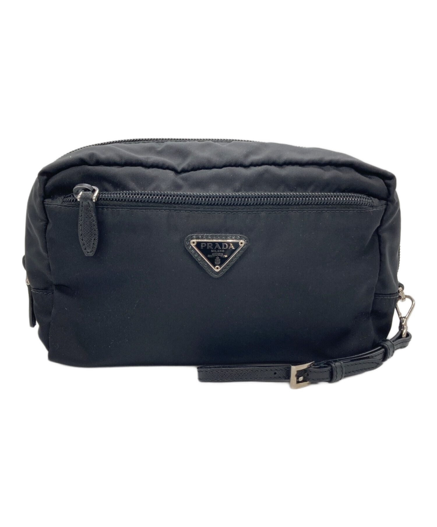 中古・古着通販】PRADA (プラダ) テスートナイロンポーチ ブラック