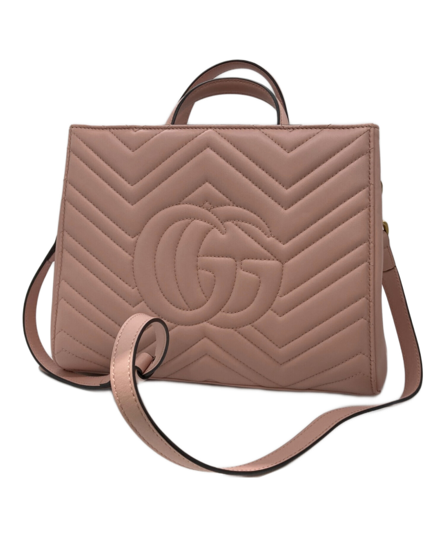 中古・古着通販】GUCCI (グッチ) キルティング トップハンドルバッグ