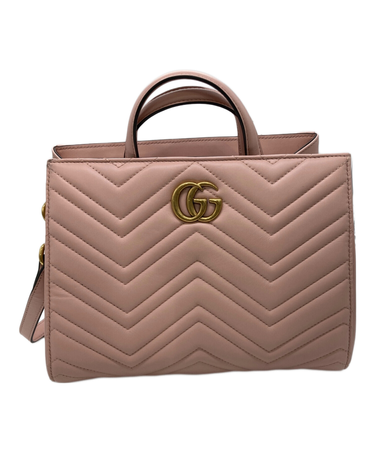 中古・古着通販】GUCCI (グッチ) キルティング トップハンドルバッグ