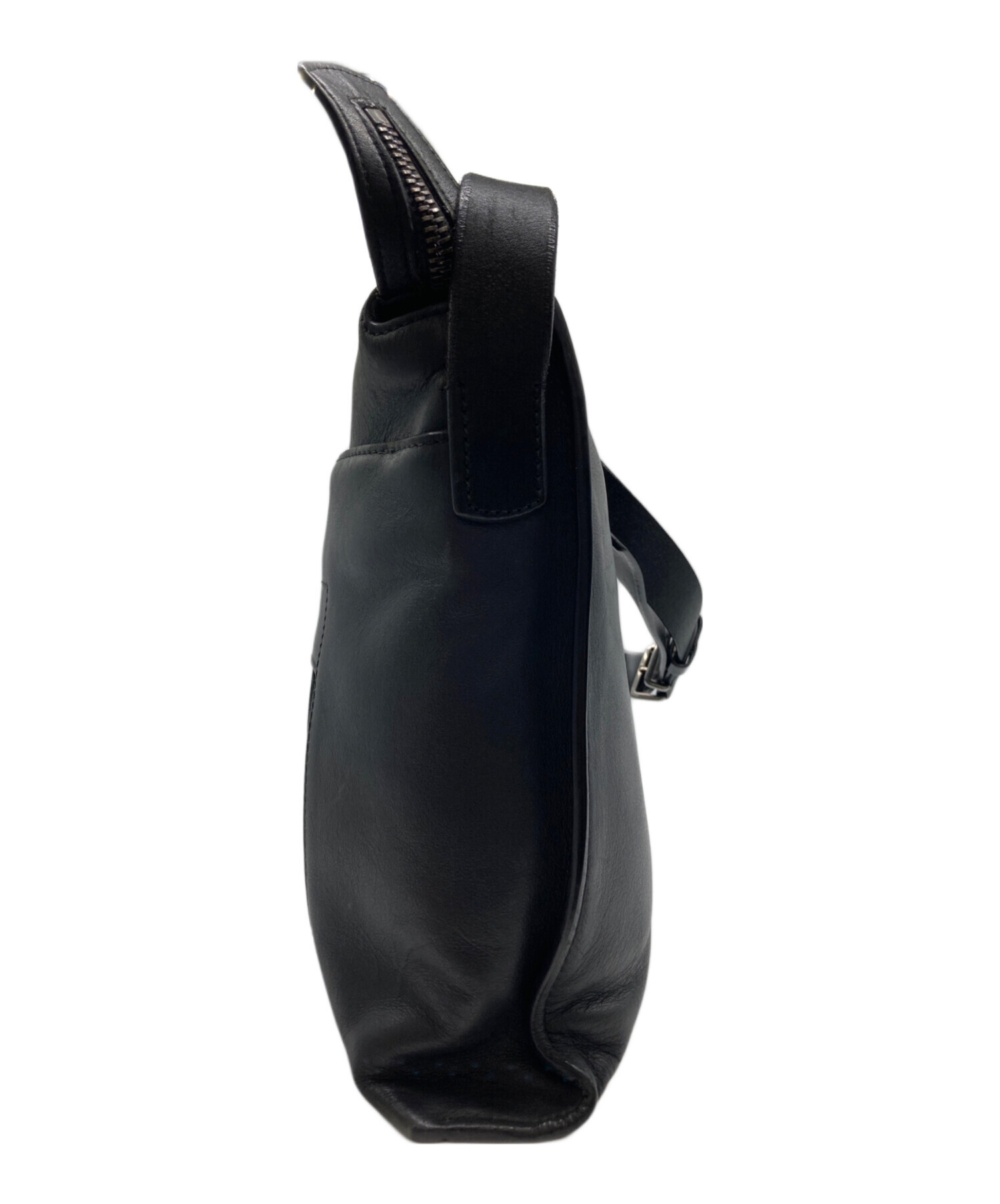 中古・古着通販】BALLY (バリー) レザーショルダーバッグ ブラック