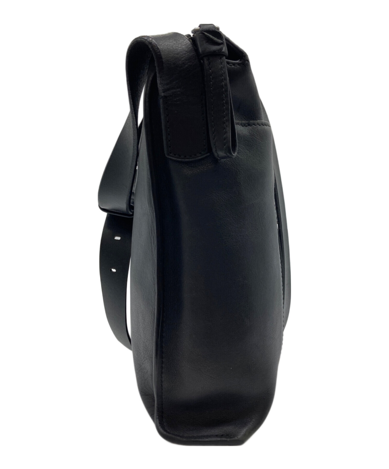 中古・古着通販】BALLY (バリー) レザーショルダーバッグ ブラック