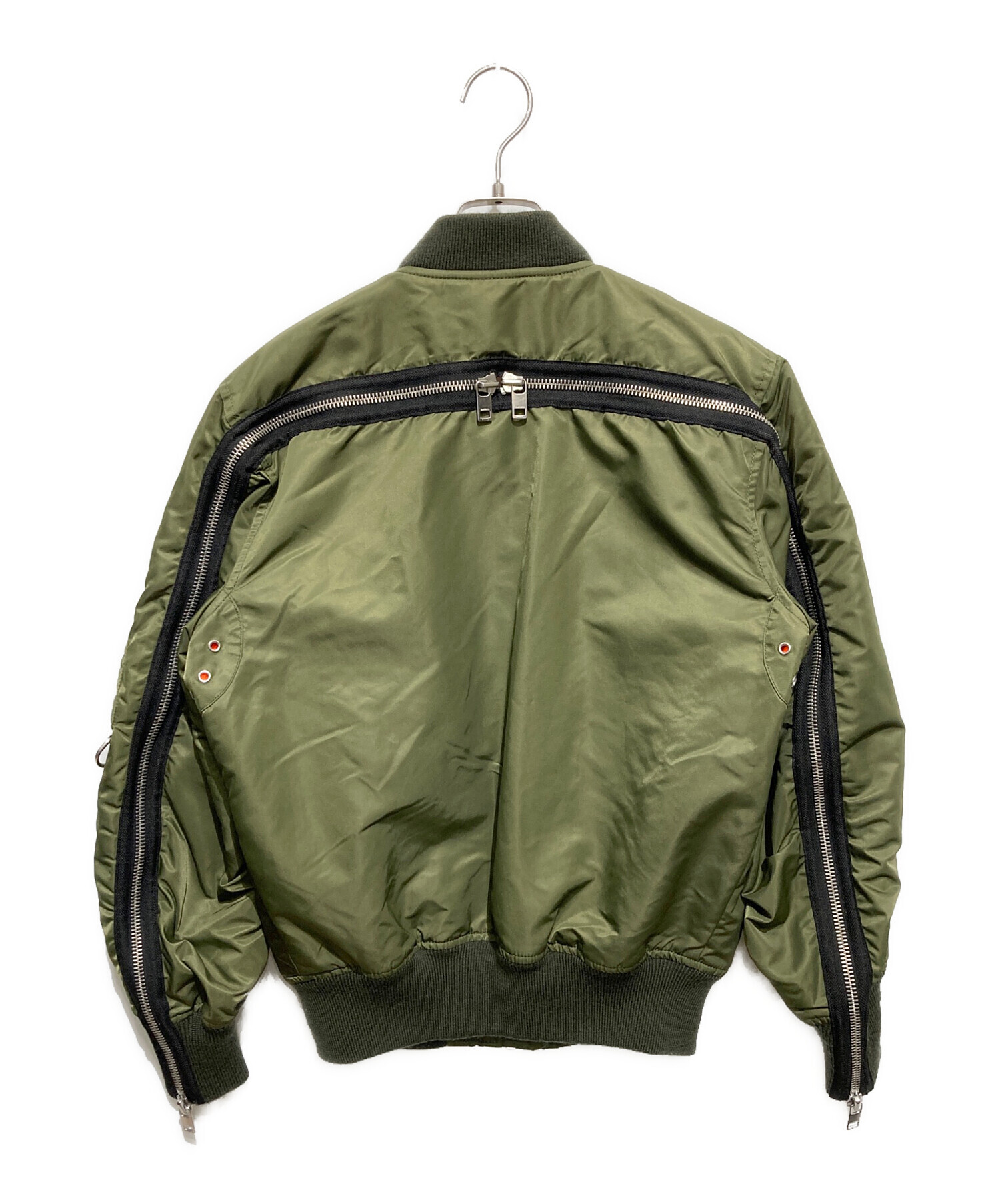 中古・古着通販】DIESEL (ディーゼル) MA-1ジャケット カーキ×オレンジ