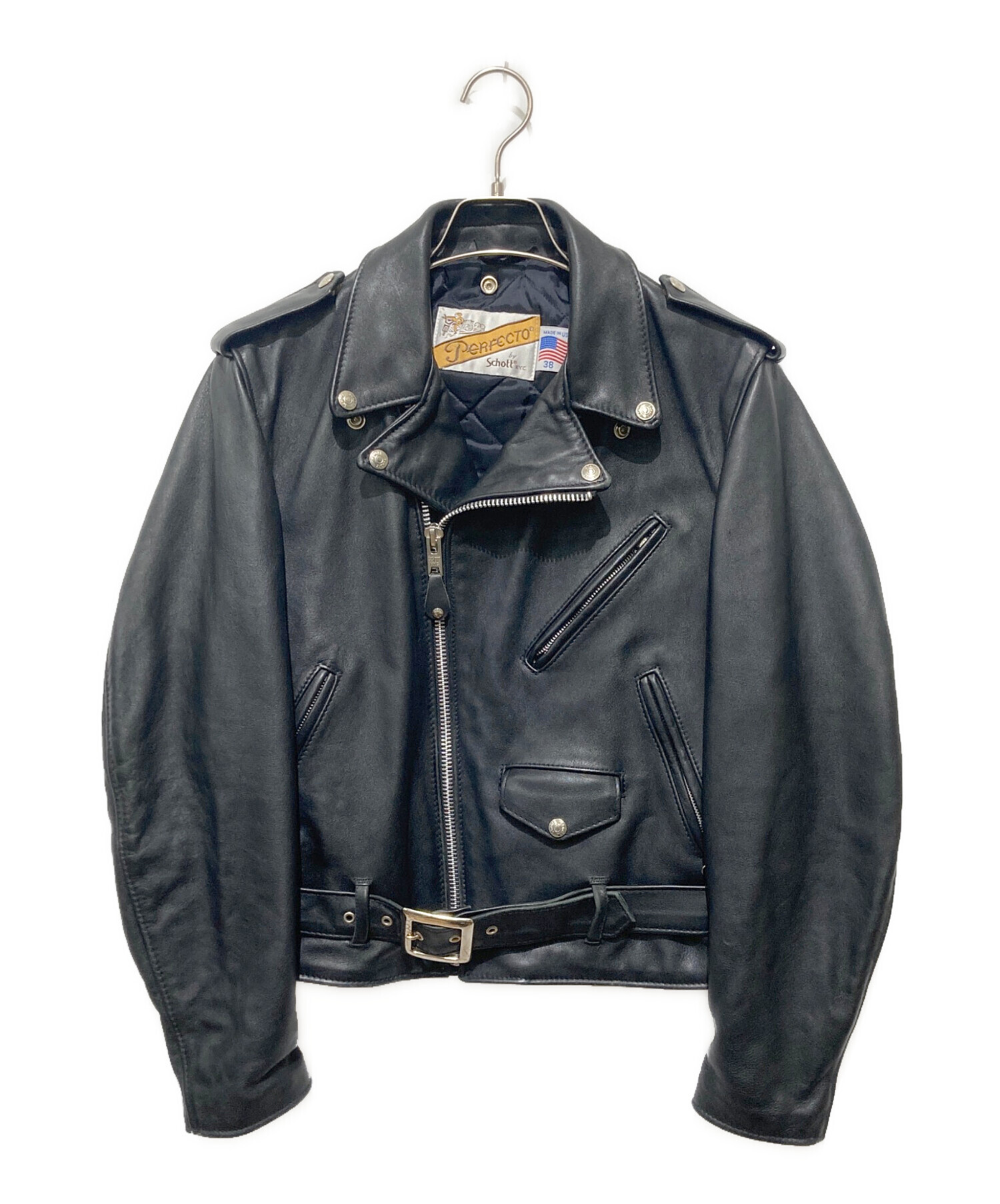 中古・古着通販】Schott (ショット) レザーライダースジャケット 
