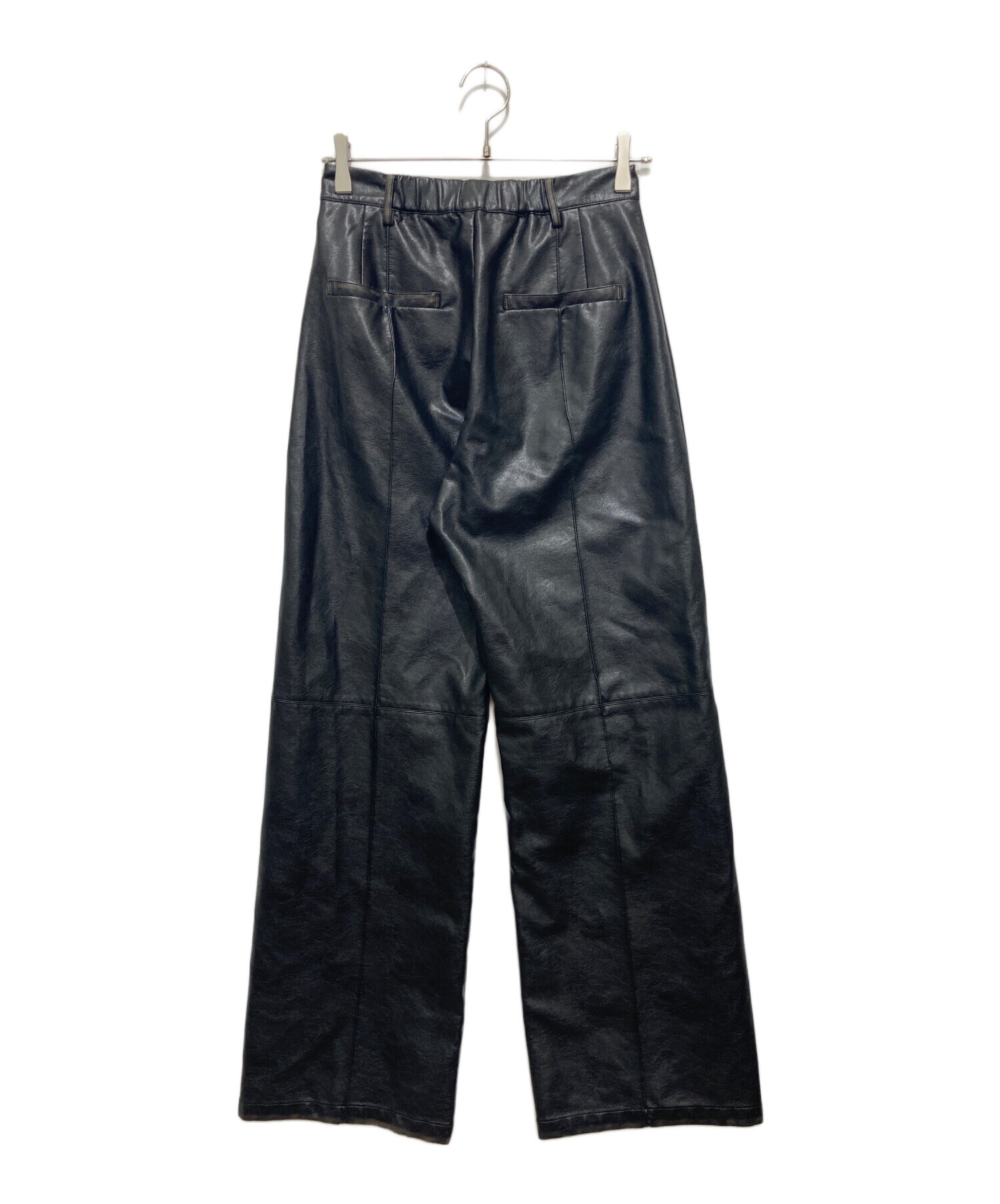 中古・古着通販】AMERI (アメリ) レザーパンツ ブラック サイズ:M 