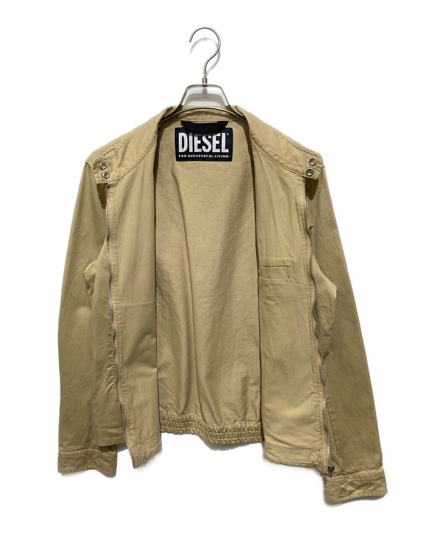 中古・古着通販】DIESEL (ディーゼル) ロゴパッチバイカージャケット
