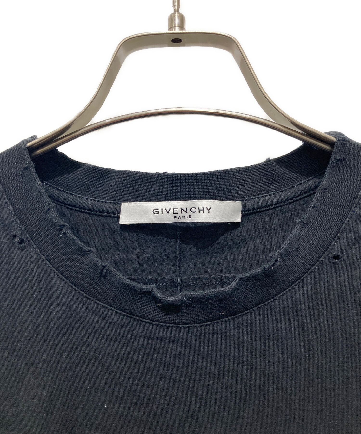 中古・古着通販】GIVENCHY (ジバンシィ) ダメージ加工ロゴワッペンT 