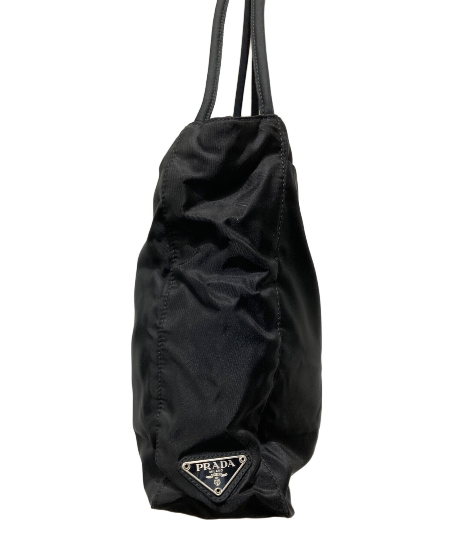 中古・古着通販】PRADA (プラダ) サイドロゴプレートナイロントート