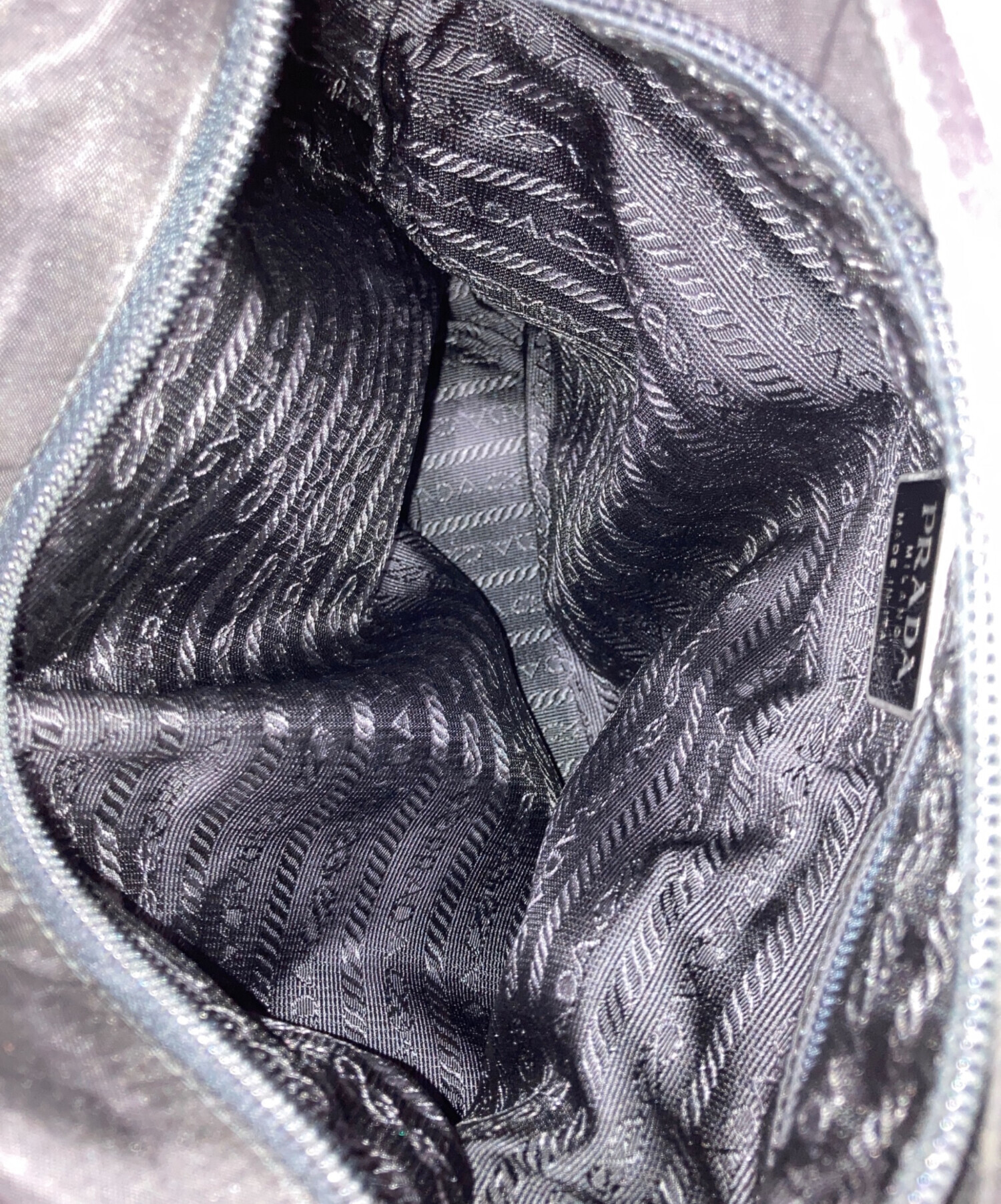 中古・古着通販】PRADA (プラダ) サイドロゴプレートナイロントート 