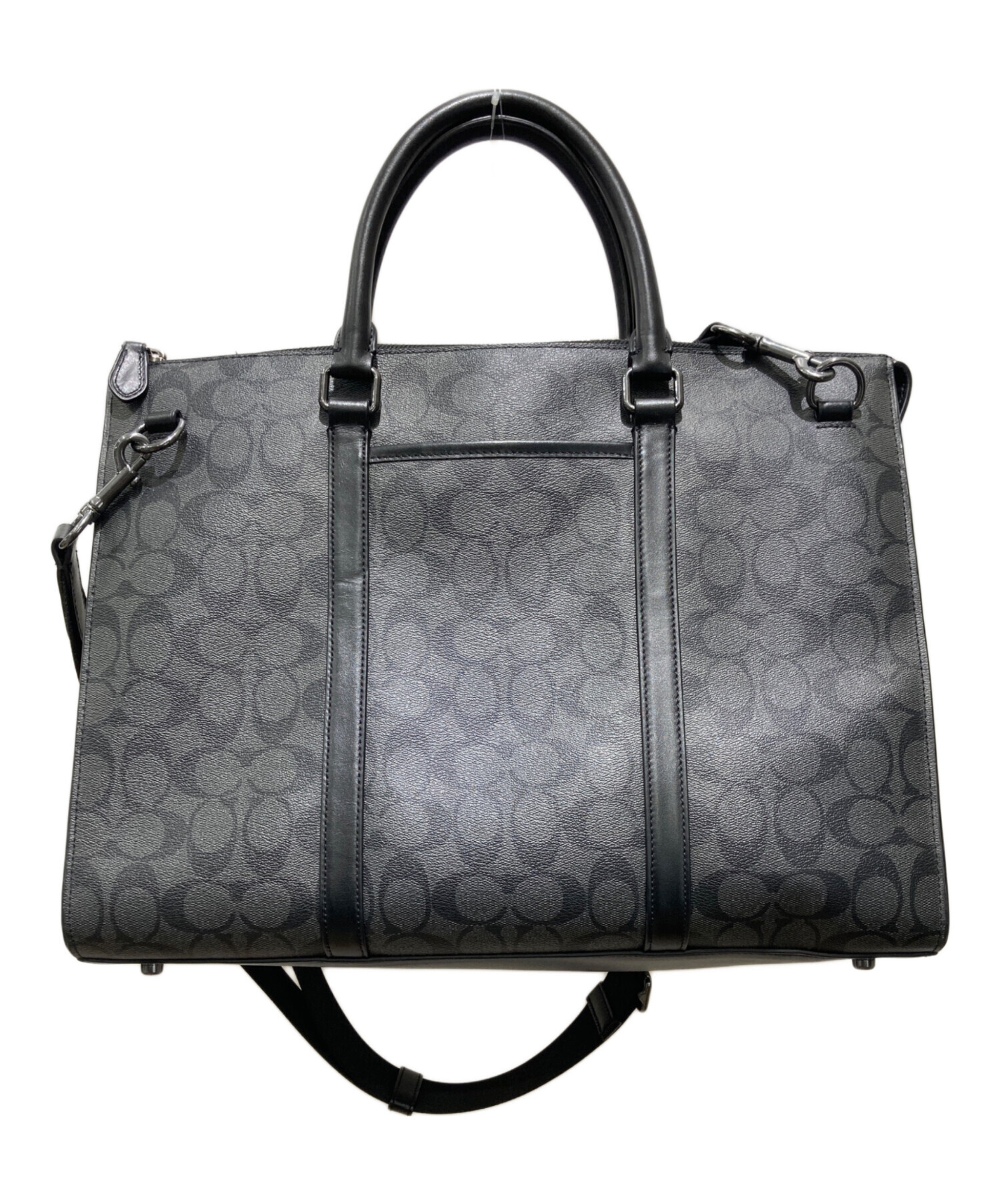 グ*ー様 【COACH】F25941 シグネチャー 2WAYトートバッグ 黒×レ COACH（コーチ） デンプシー キャリーオール シグネチャー 2WAY