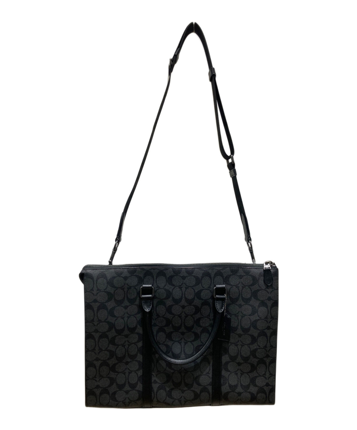 中古・古着通販】COACH (コーチ) シグネチャー2WAYトートバッグ グレー