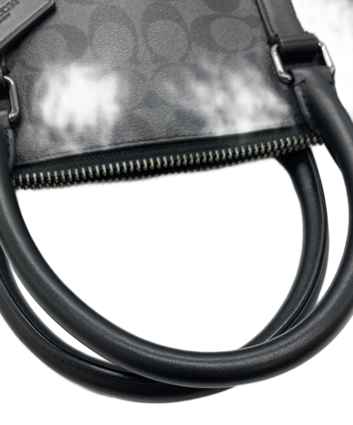 中古・古着通販】COACH (コーチ) シグネチャー2WAYトートバッグ グレー