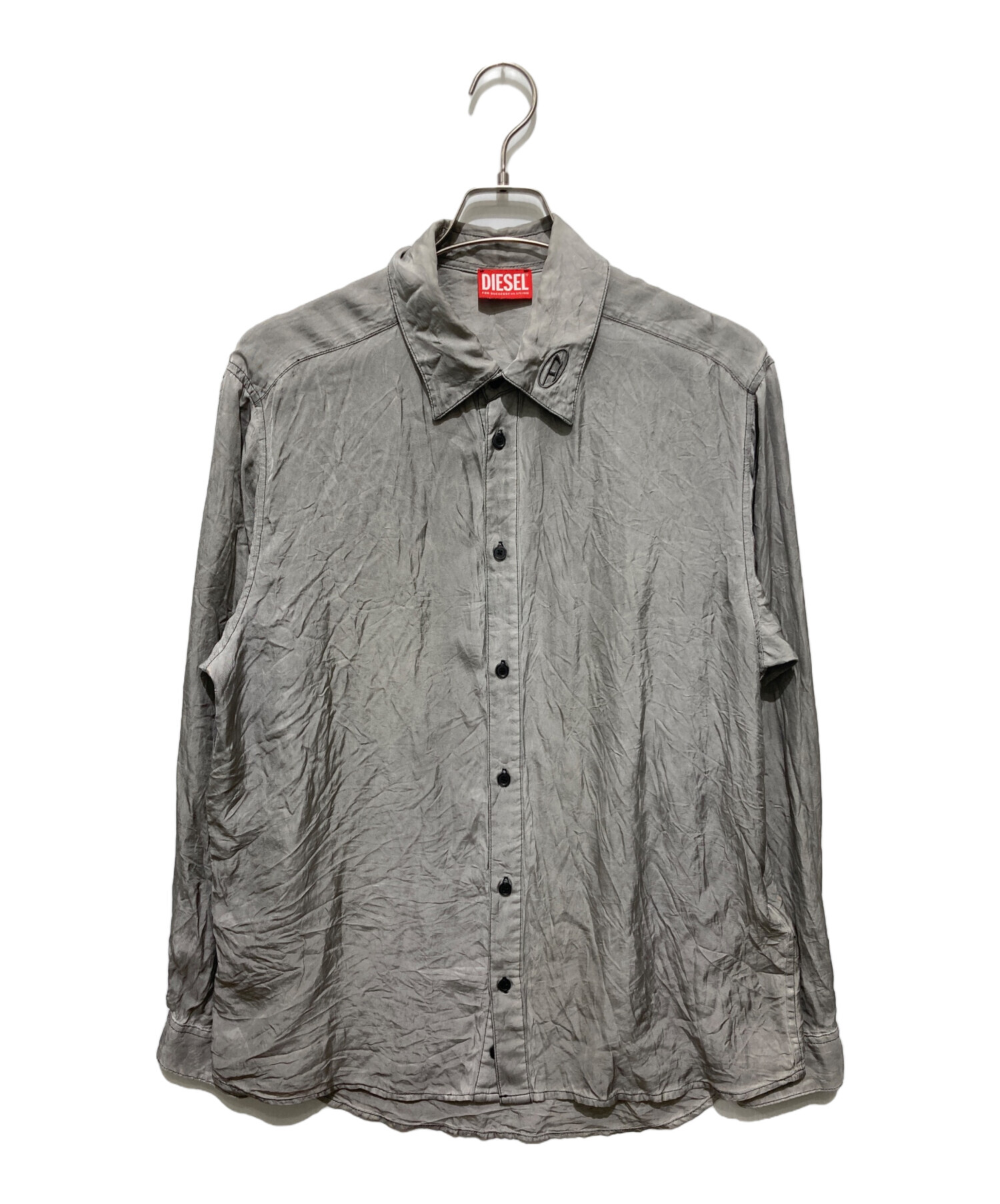 中古・古着通販】DIESEL (ディーゼル) S-LEONシワ加工サテンシャツ