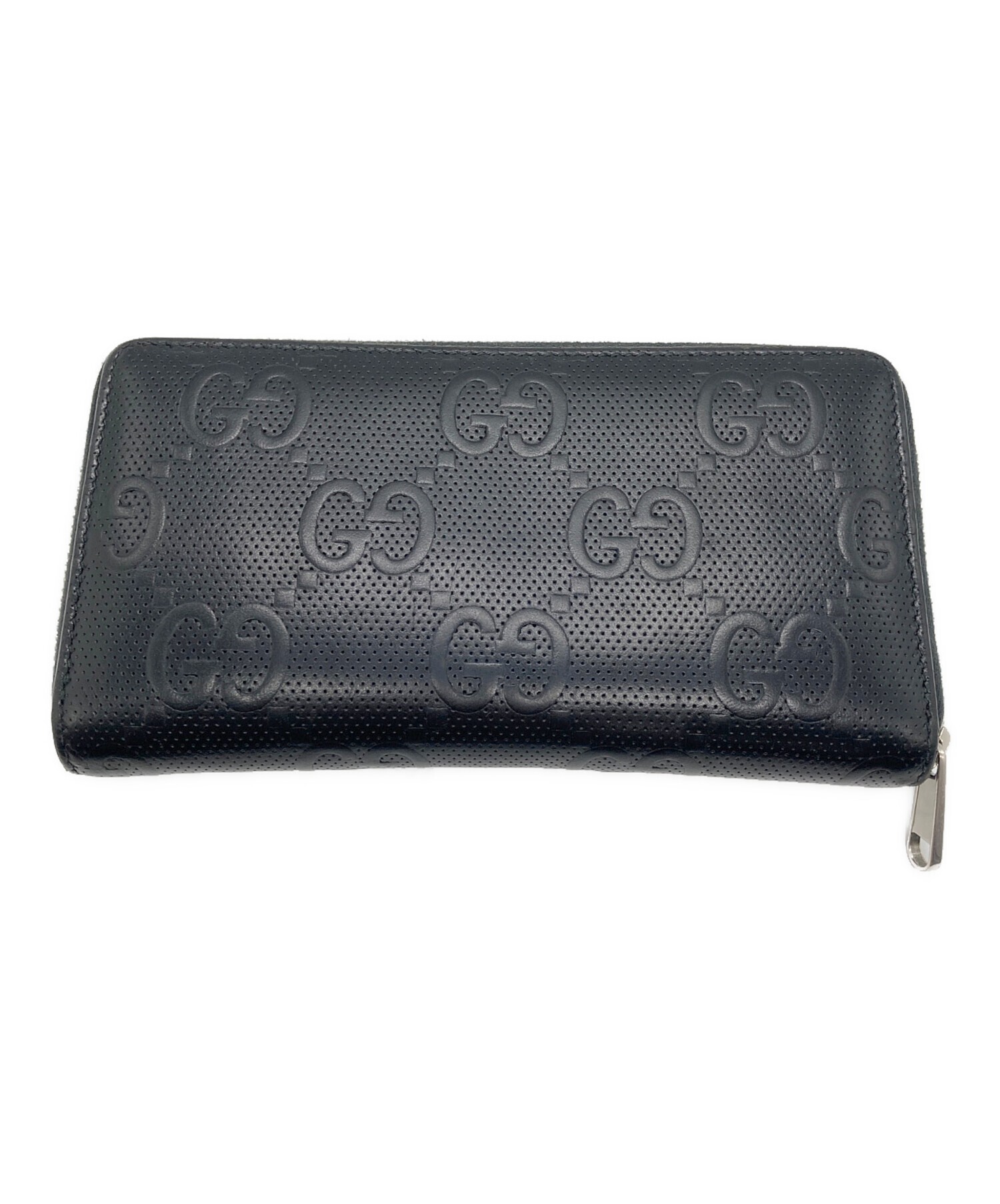 中古・古着通販】GUCCI (グッチ) GGエンボス ラウンドジップウォレット 