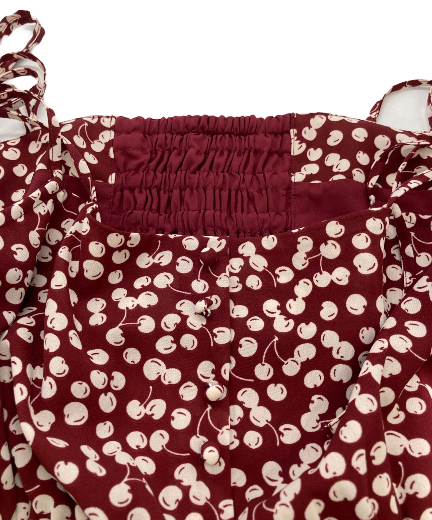 ビヒン】Her リップ to Cherry Pattern ストラップ Top Her lip to 
