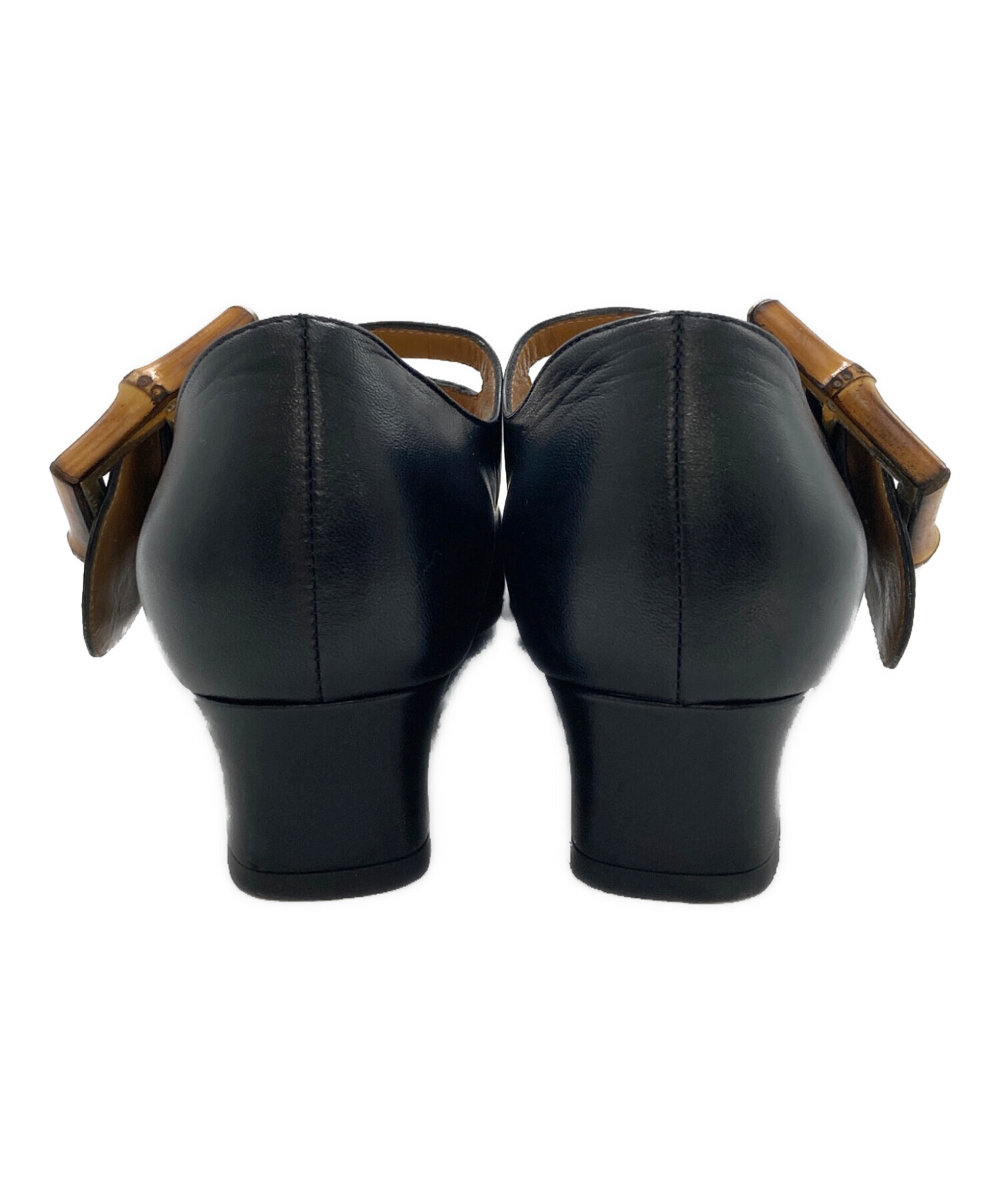 中古・古着通販】GUCCI (グッチ) バンブーバックルストラップパンプス 中古・古着通販】GUCCI (グッチ) バンブーバックルストラップパンプス