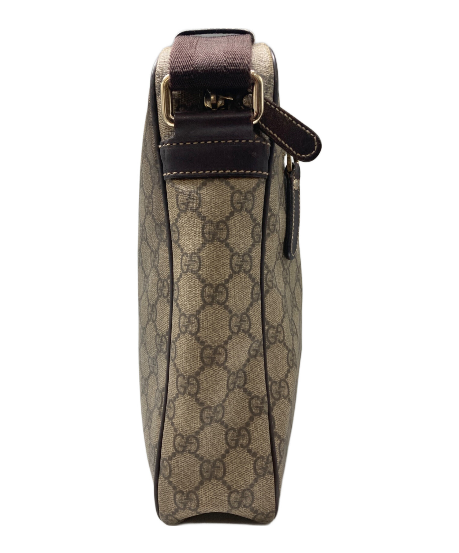 極美品　OLD GUCCIオールドグッチ　ベージュ×ブラウン GGスプリーム GUCCI（グッチ） 030・381・0511 オールドグッチ 3つ折りカードケース