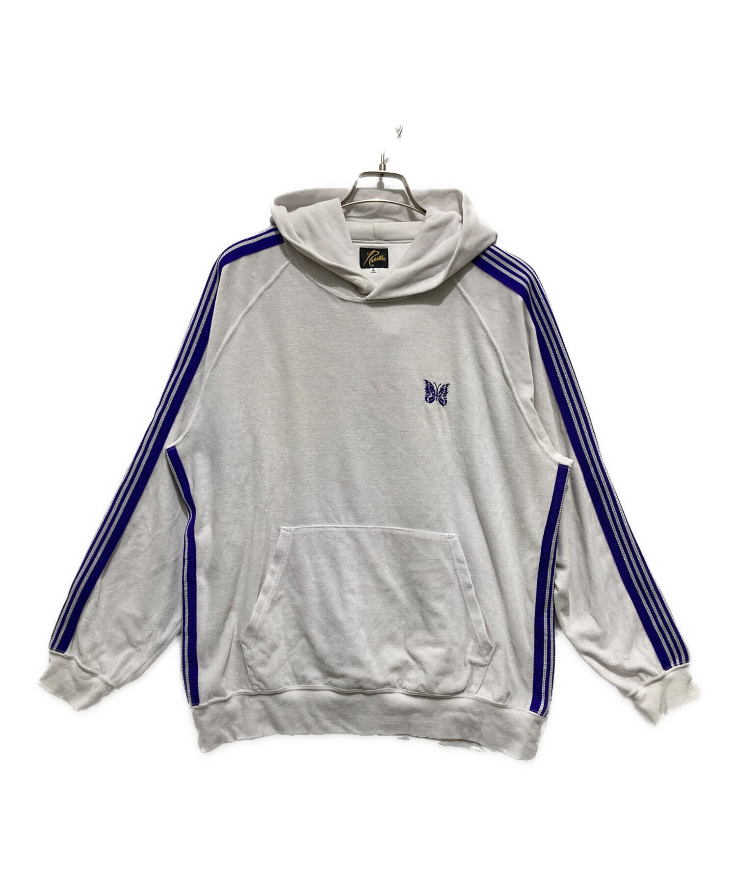 中古・古着通販】Needles (ニードルズ) Track Hoody パープル×ホワイト 