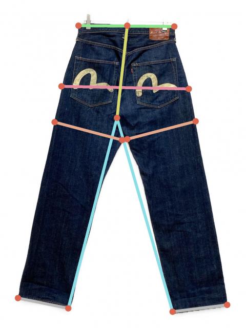 中古・古着通販】EVISU (エヴィス) 白カモメ デニムパンツ ブルー