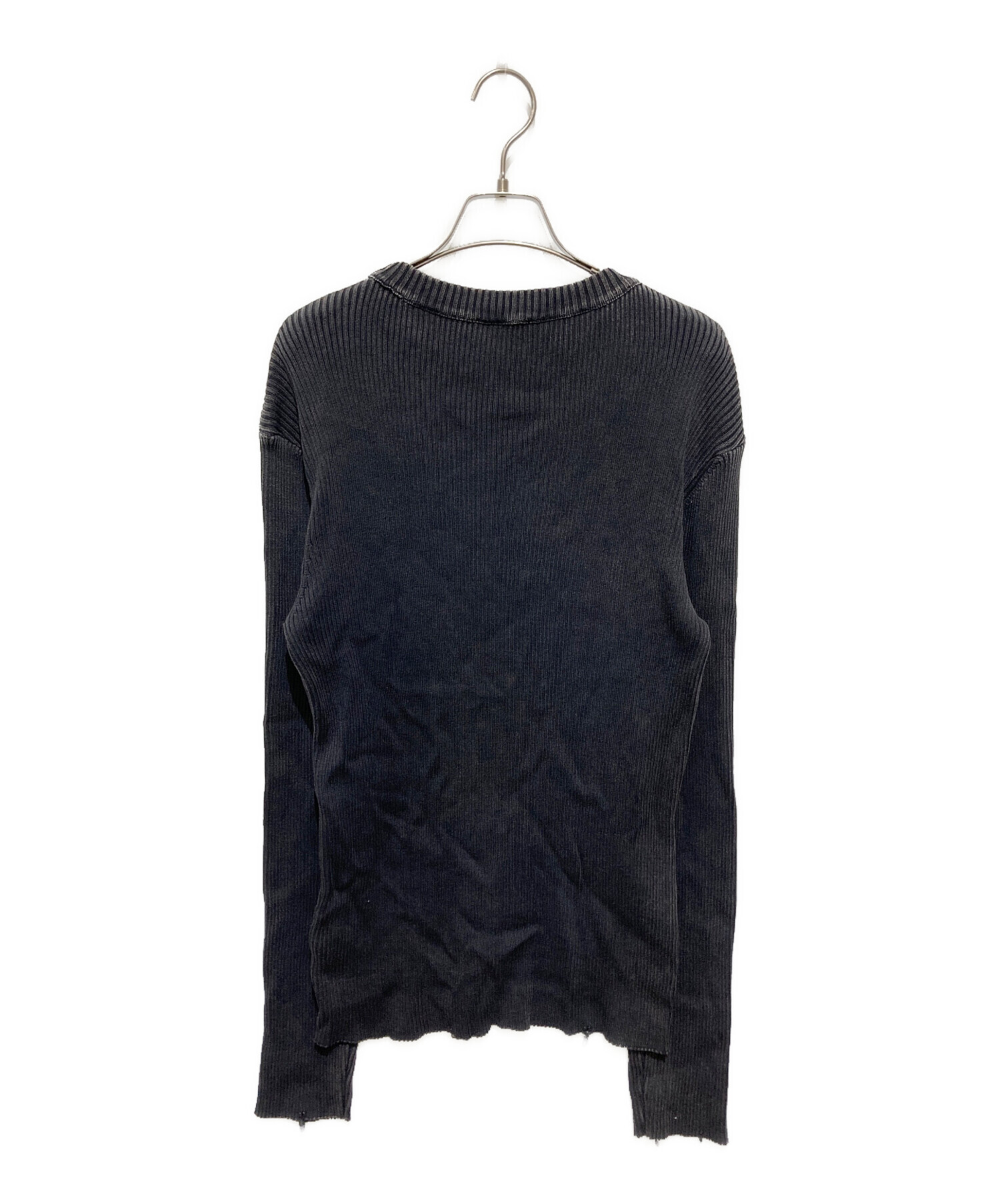 中古・古着通販】DIESEL (ディーゼル) リブダメージ加工ニット 中古・古着通販】DIESEL (ディーゼル) リブダメージ加工ニット