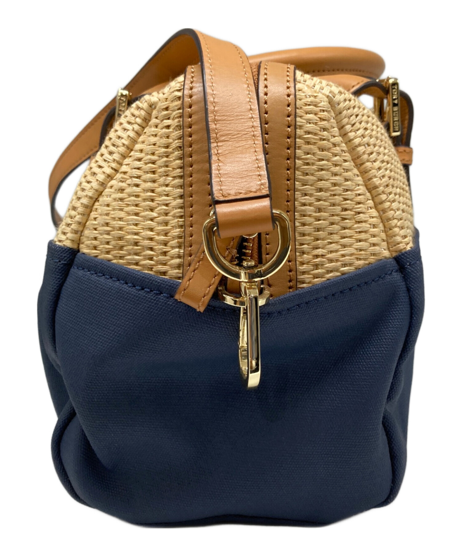 TORY BURCH★2way バッグ 中古・古着通販】TORY BURCH (トリーバーチ) 切替ストロー2WAYバッグ