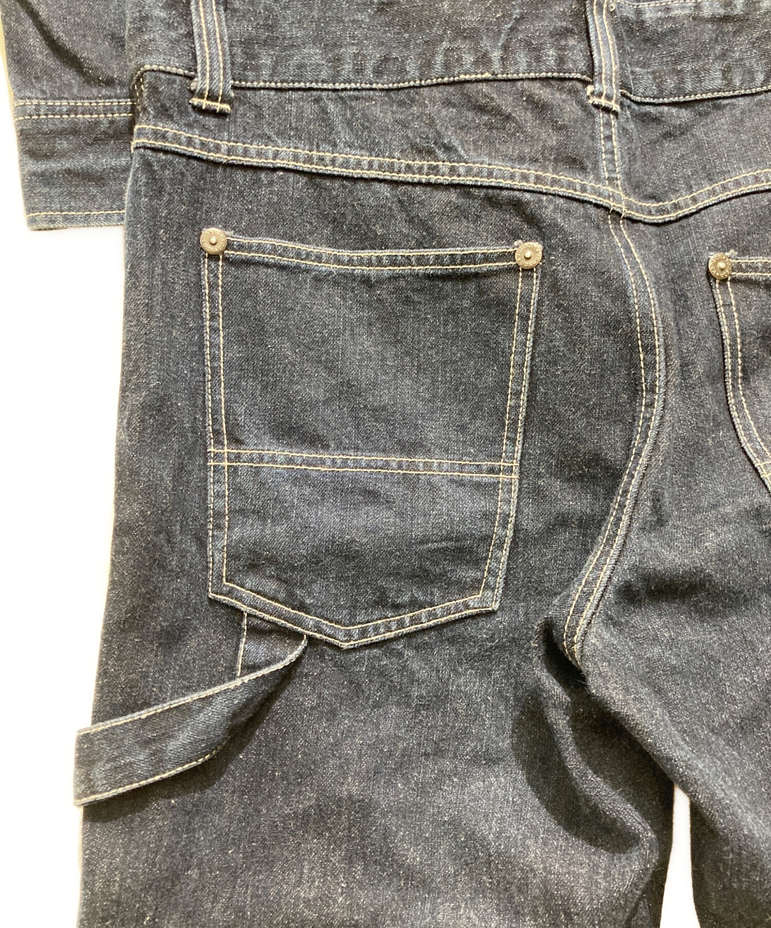 中古・古着通販】VANSON (バンソン) デニムオールインワン ネイビー