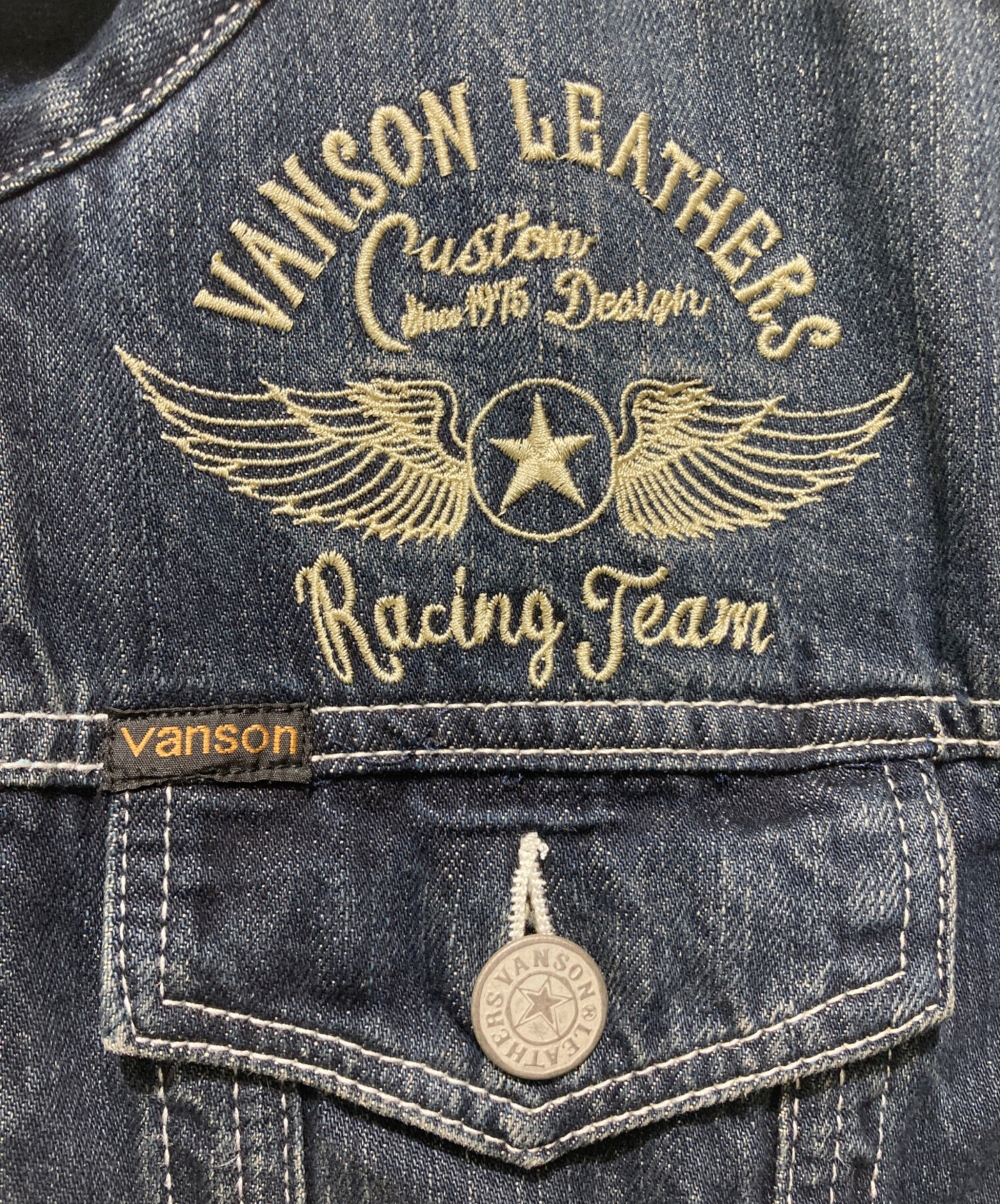中古・古着通販】VANSON (バンソン) デニムオールインワン ネイビー