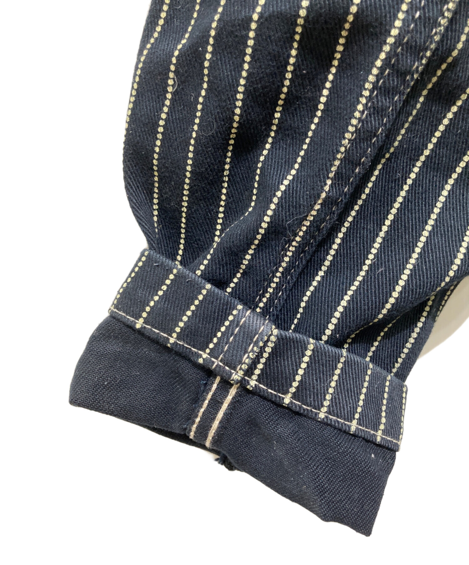 VANSON ストライプ オールインワン 中古・古着通販】VANSON (バンソン) デニムストライプオールインワン