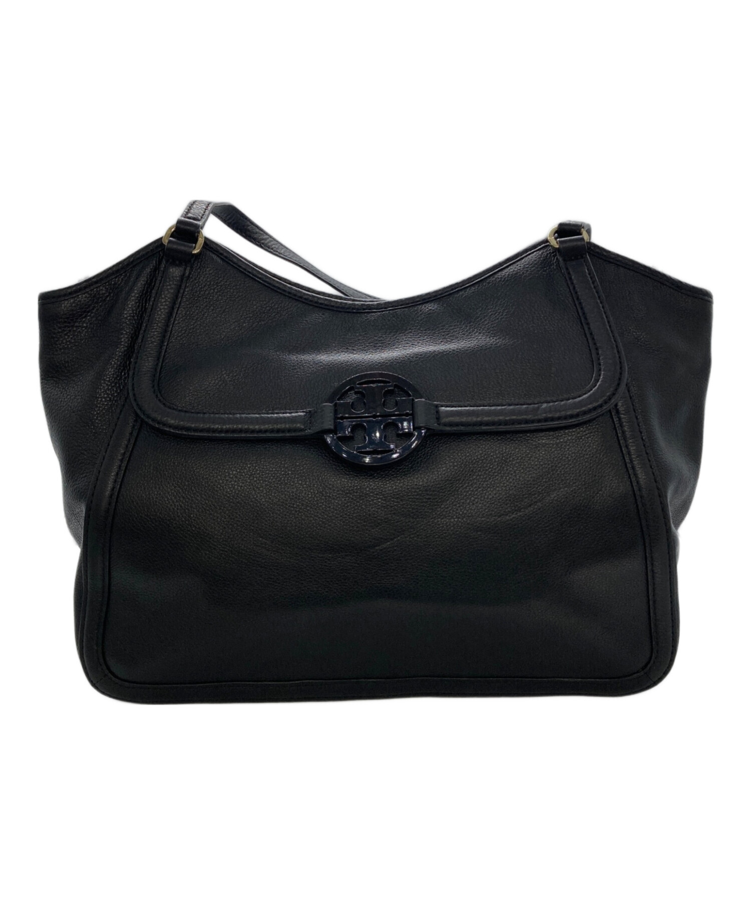 本物 トリーバーチ レザートート ブラック ヨコ約40cm USED TORY BURCH 札幌市東区 新道東店 本物 トリーバーチ レザートート ブラック ヨコ約40cm USED TORY BURCH