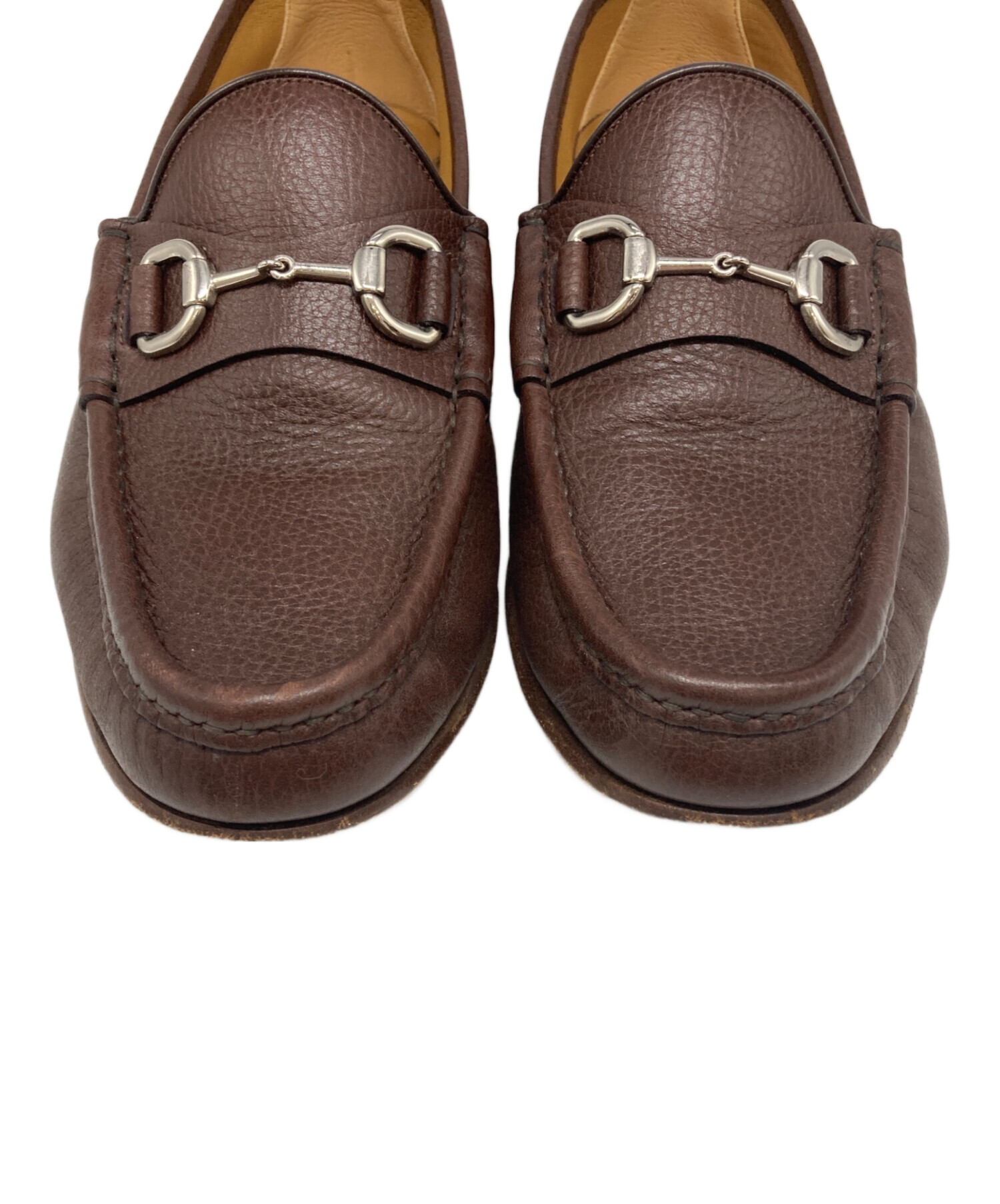 中古・古着通販】GUCCI (グッチ) ビットローファー ブラウン サイズ:W7