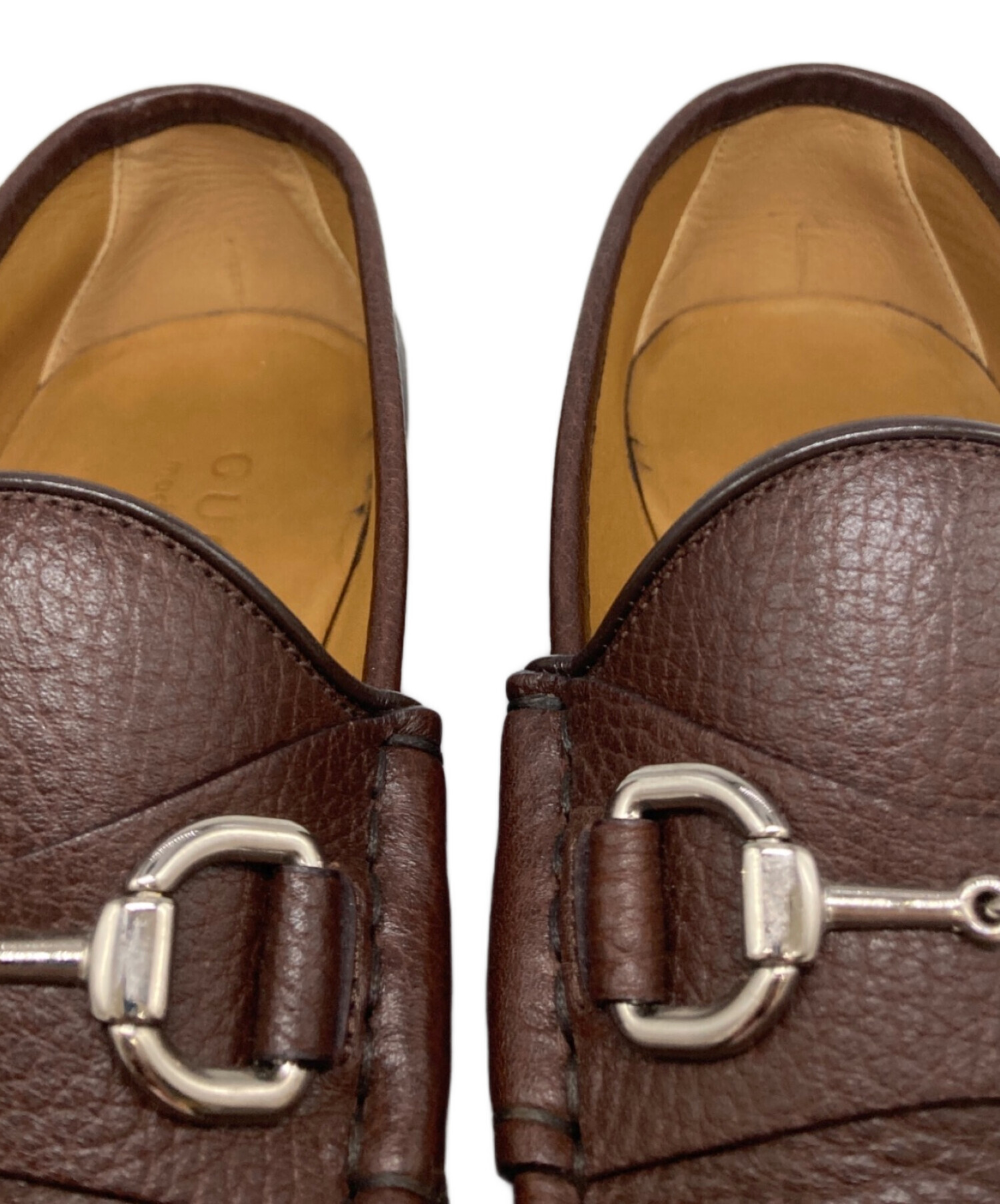 中古・古着通販】GUCCI (グッチ) ビットローファー ブラウン サイズ:W7