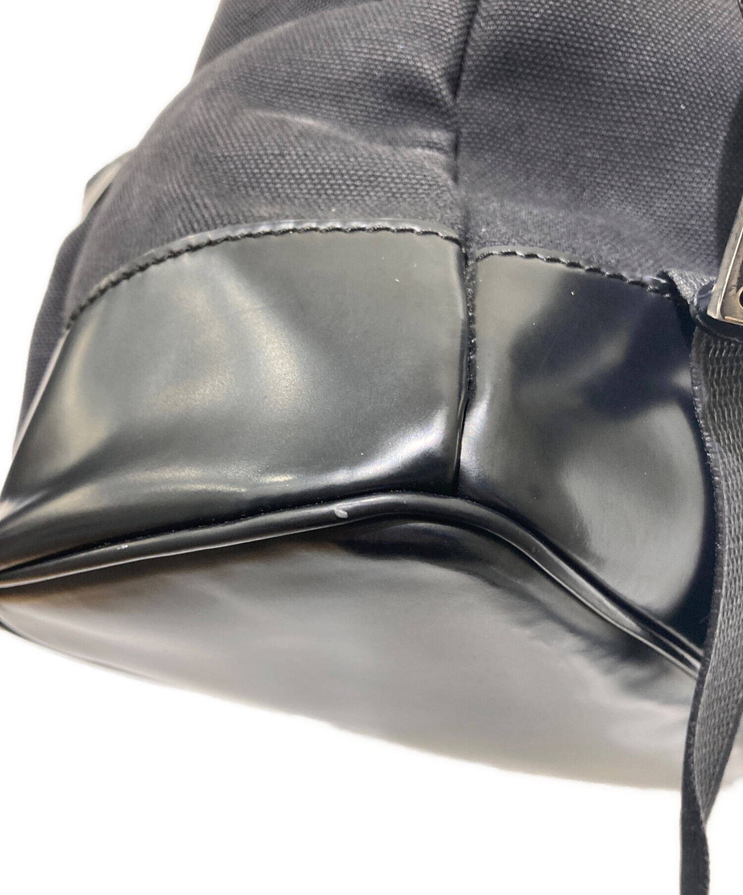 最終値下げ◎25日まで出品 BALENCIAGA ブラック レザーバックパックS 中古・古着通販】BALENCIAGA (バレンシアガ) Canvas Leather Backpack